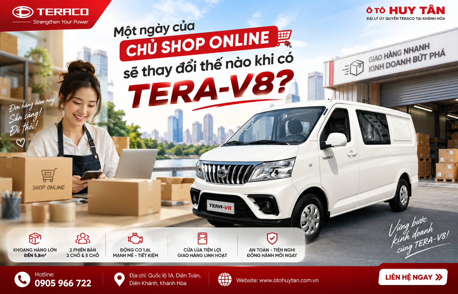 Một ngày của chủ shop online sẽ thay đổi thế nào khi có TERA-V8?