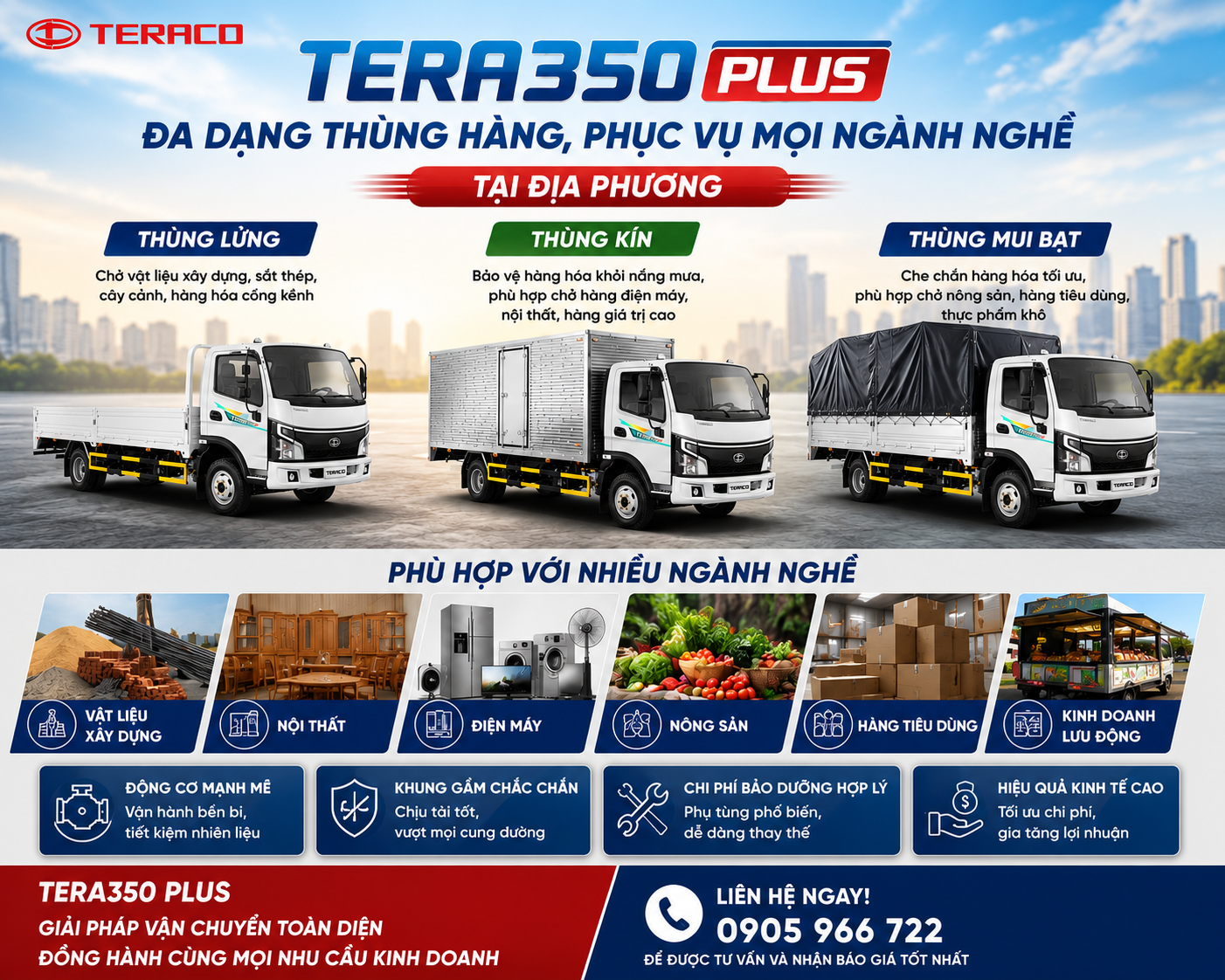 TOP 5 LÝ DO LỰA CHỌN TERA350 PLUS CHO VẬN TẢI HÀNG HÓA LIÊN TỈNH