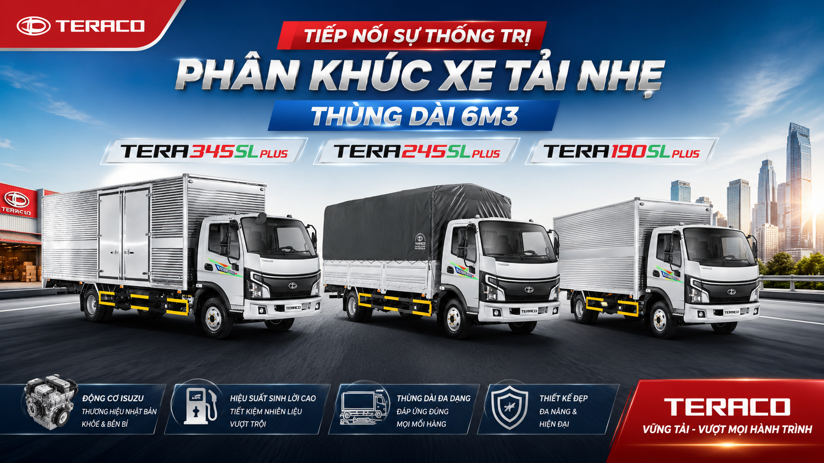 TẠI SAO XE TẢI NHẸ MÁY DẦU TERACO LUÔN LÀ SỰ LỰA CHỌN HÀNG ĐẦU CỦA KHÁCH HÀNG?