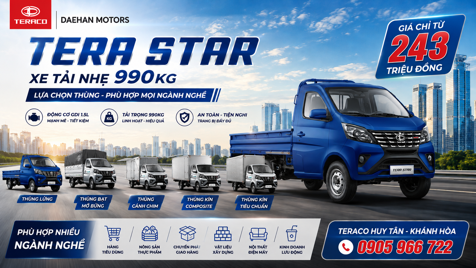 TERA STAR 990kg: Chọn Loại Thùng Nào Phù Hợp Với Ngành Nghề Kinh Doanh?