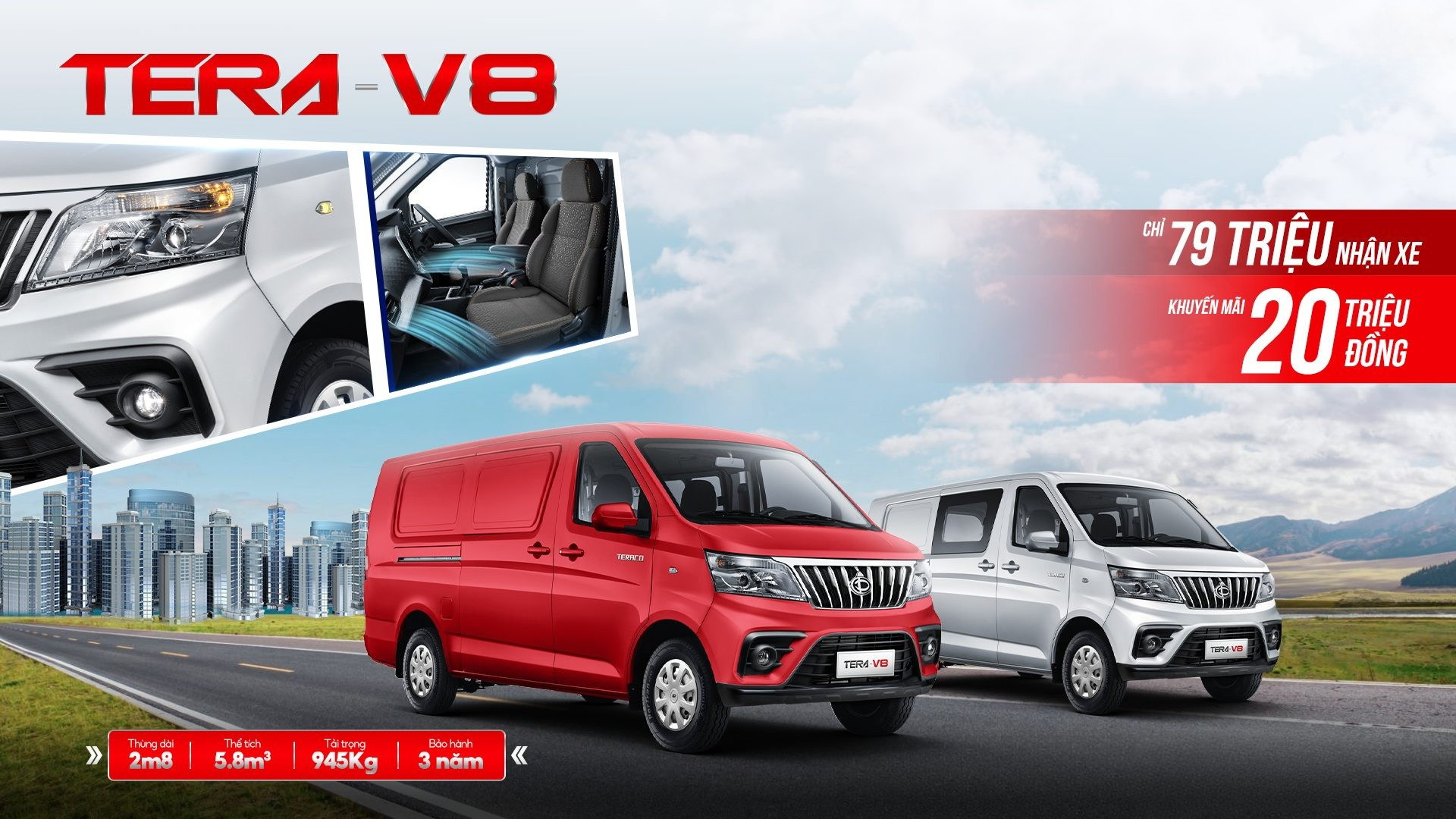 Xe Tải Van Tera V8: "Ông Vua" Vận Tải Đô Thị Thế Hệ Mới