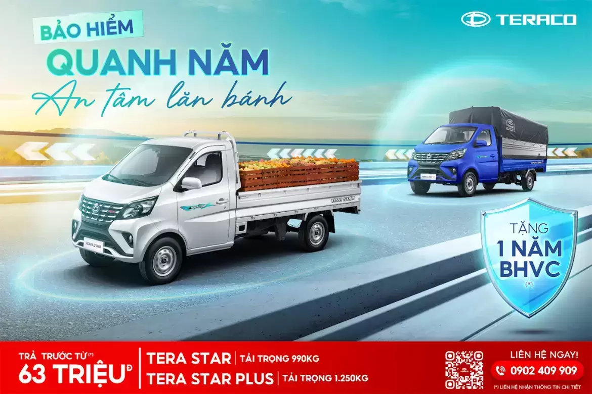Tera Star & Tera Star Plus – "ngôi sao" tải nhẹ máy xăng thế hệ hoàn toàn mới – siêu tiết kiệm nhiên liệu